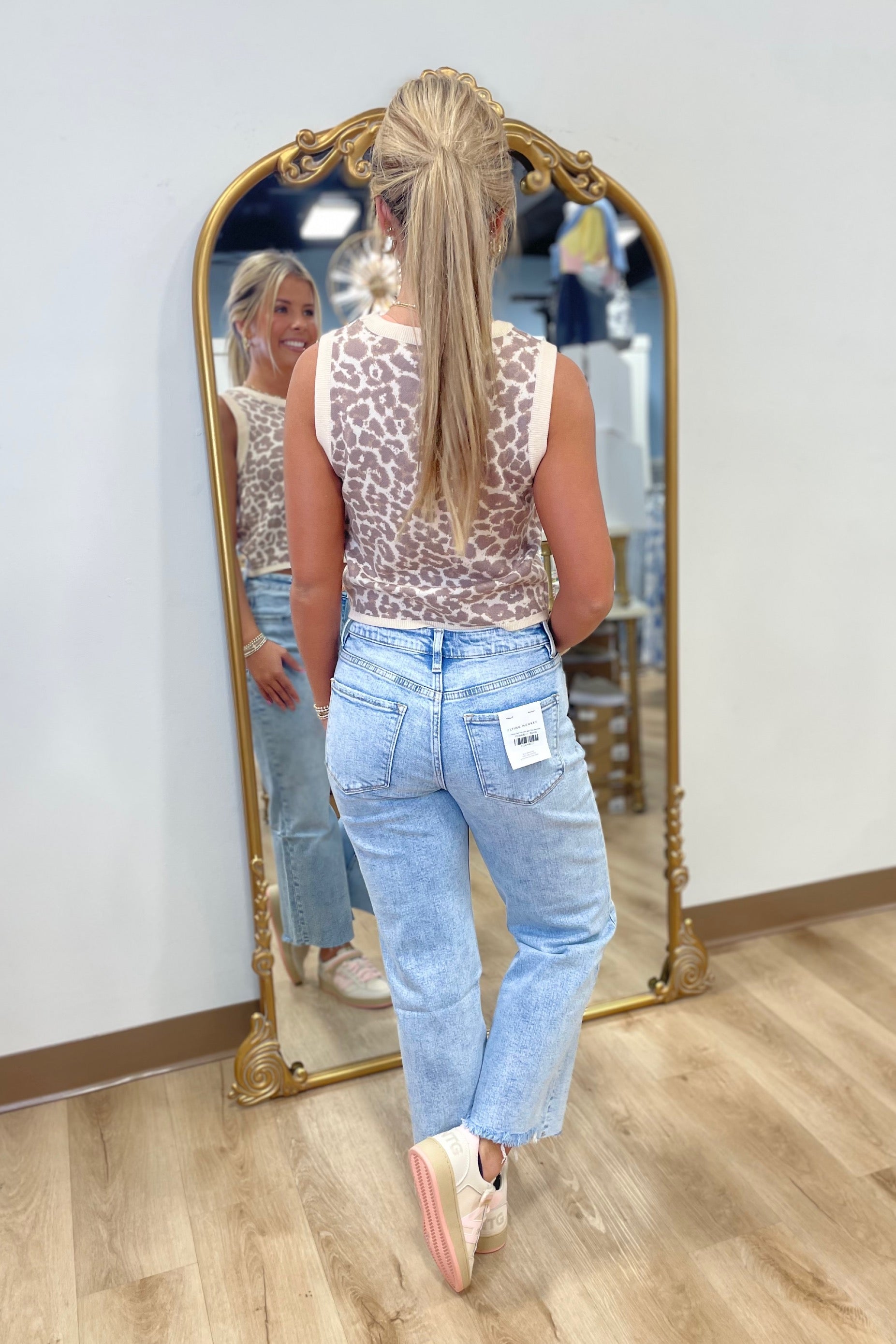Vervet High Rise Slim Wide Blue Mountain