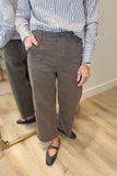 Renuar Wide Straight Leg Pant Chocolate