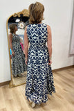Charlie B V Neck Dress Navy