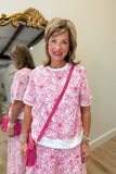 Joh Jerome Cotton Print Top Pink
