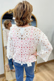 Charlie B Crochet Top White