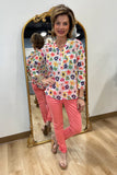 Charlie B Printed Cotton Gauze Blouse Daisy