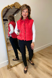 Multiples Collar Vest Crimson
