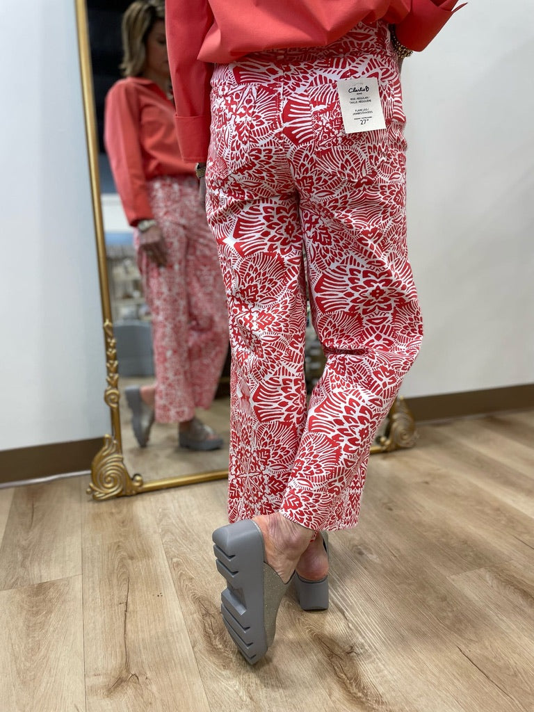 Charlie B Crop Flare Pant Fiesta