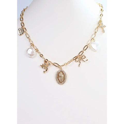 Mante Charm Necklace Gold