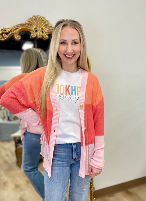 Mudpie Barker Cardigan Orange