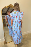 Umgee Floral Favorite Dress Blue