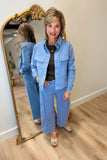 Renuar Fringe Detail Pant Ashley Blue