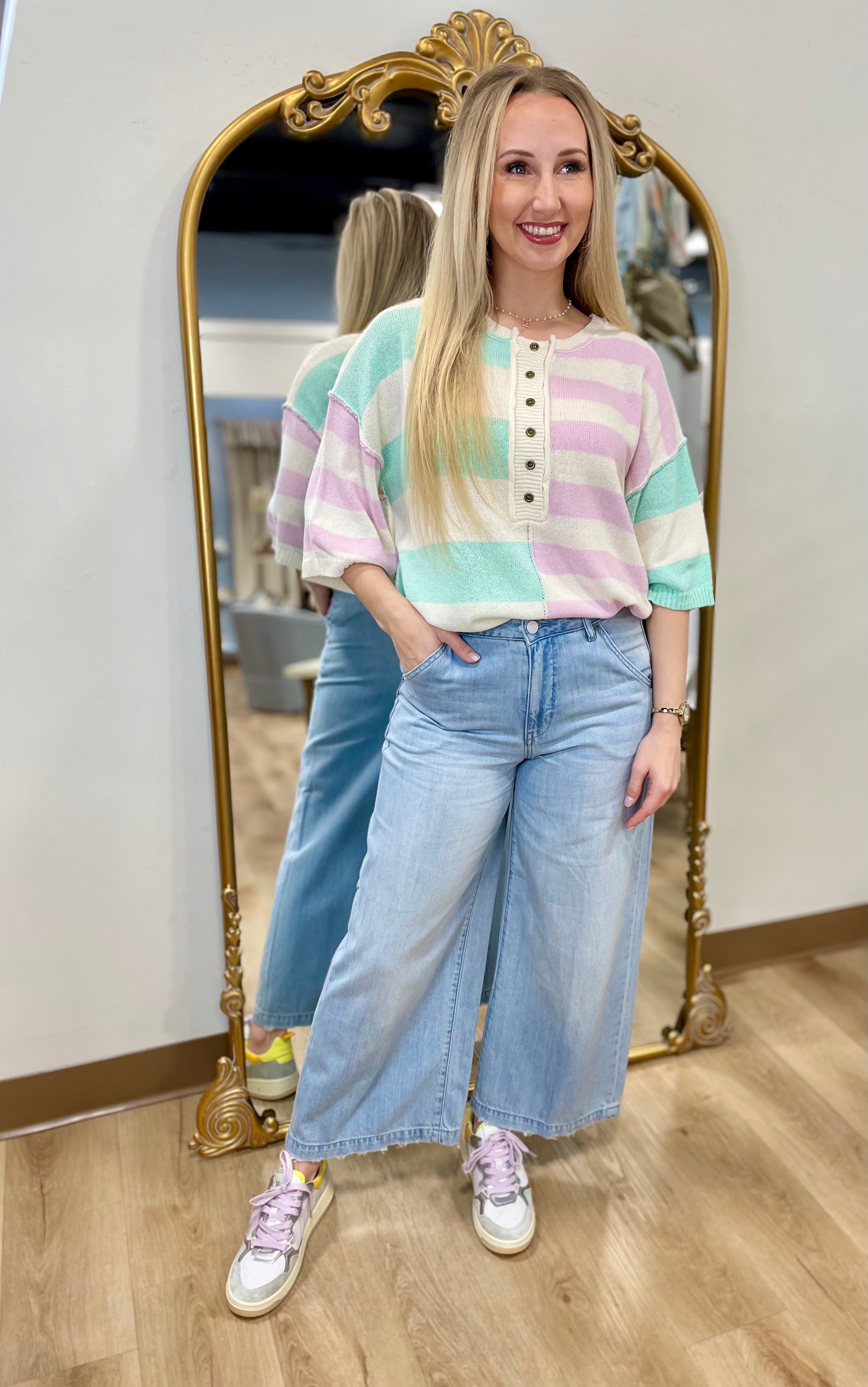 Hidden Nori Wide Leg Trouser Light Blue
