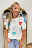 Knotted in Style Colorful Sweater Top
