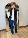 Renuar Faux Fur Vest Chestnut