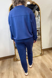 Must Have Crew Neck LS 2 Piece Pant Set Smoky Navy