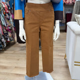 Multiples Fringe Hem Ankle Pant Caramel