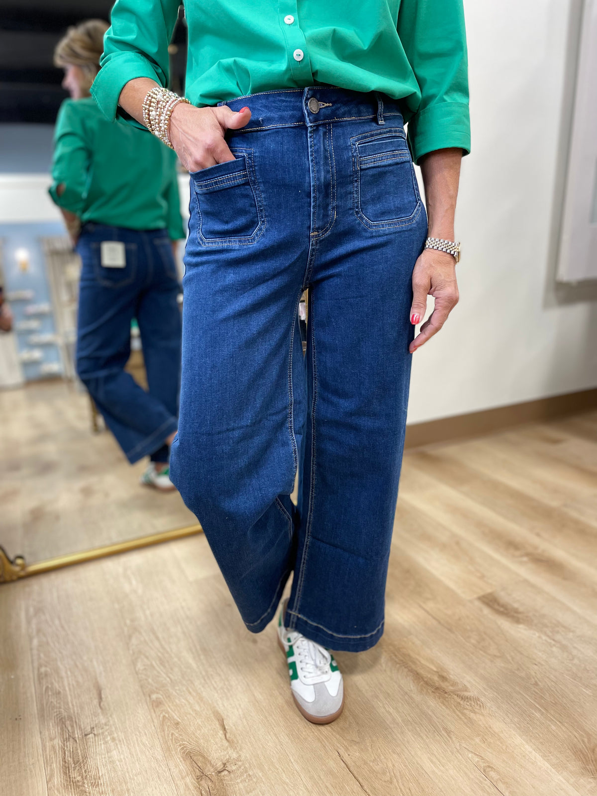 Charlie B Cropped Flare Indigo