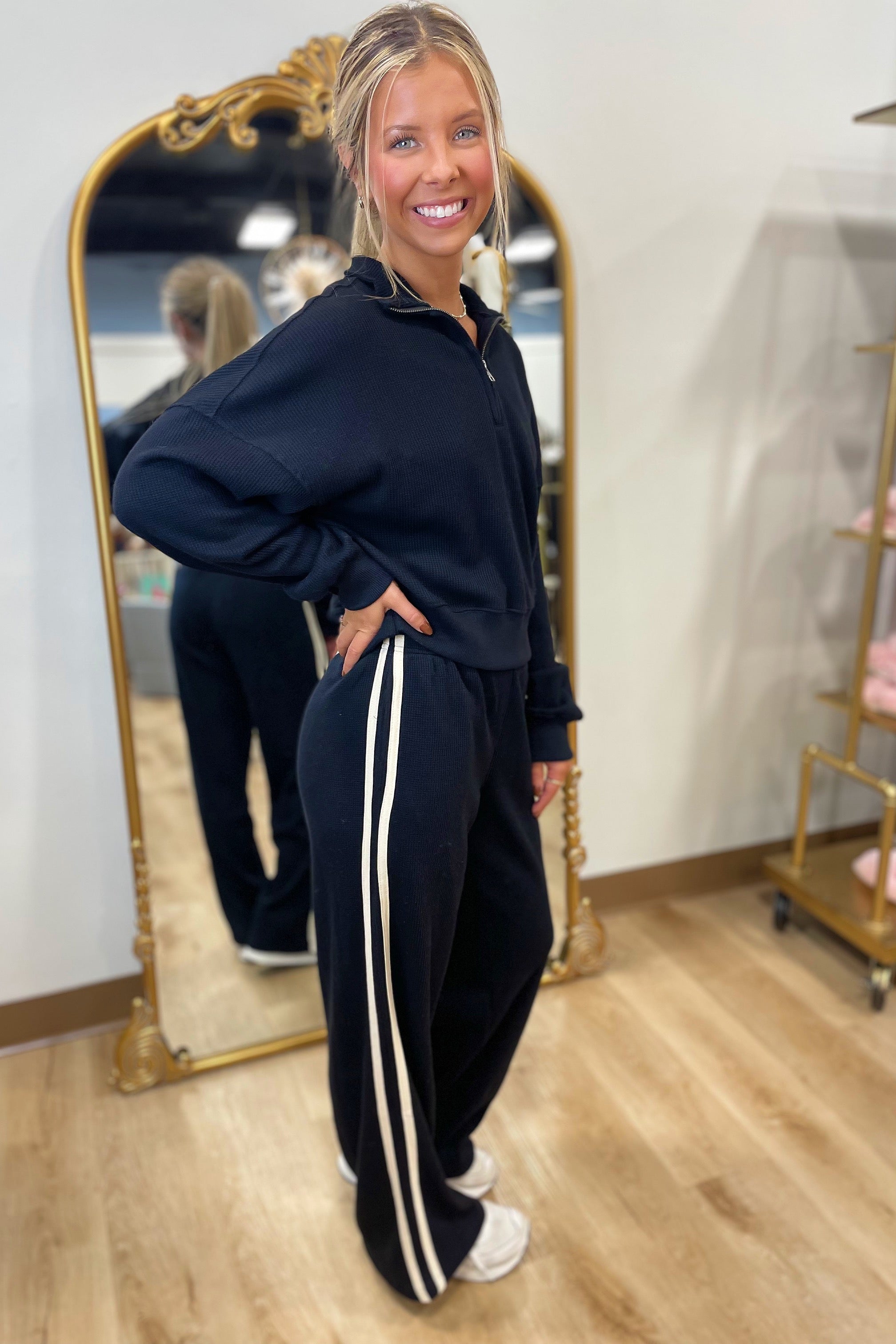 RD Style Mailyn 2 Piece Pant Set Black