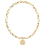 E Newton Collegiate Classic Gold 3mm Bracelet Alabama Disc
