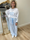 Mudpie Blue Bow Pajama Pants