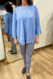 Multiples Jewel Neck Sweater Tank Cornflower