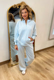 Vintage Havana Sailboat Blue 2 Piece Pant Set Long Sleeve
