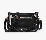 Jen & Co Jessica Clear Crossbody Black