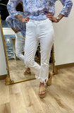 Charlie B Fringed Bottom Pant White