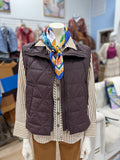 Multiples Drawstring Vest Brown