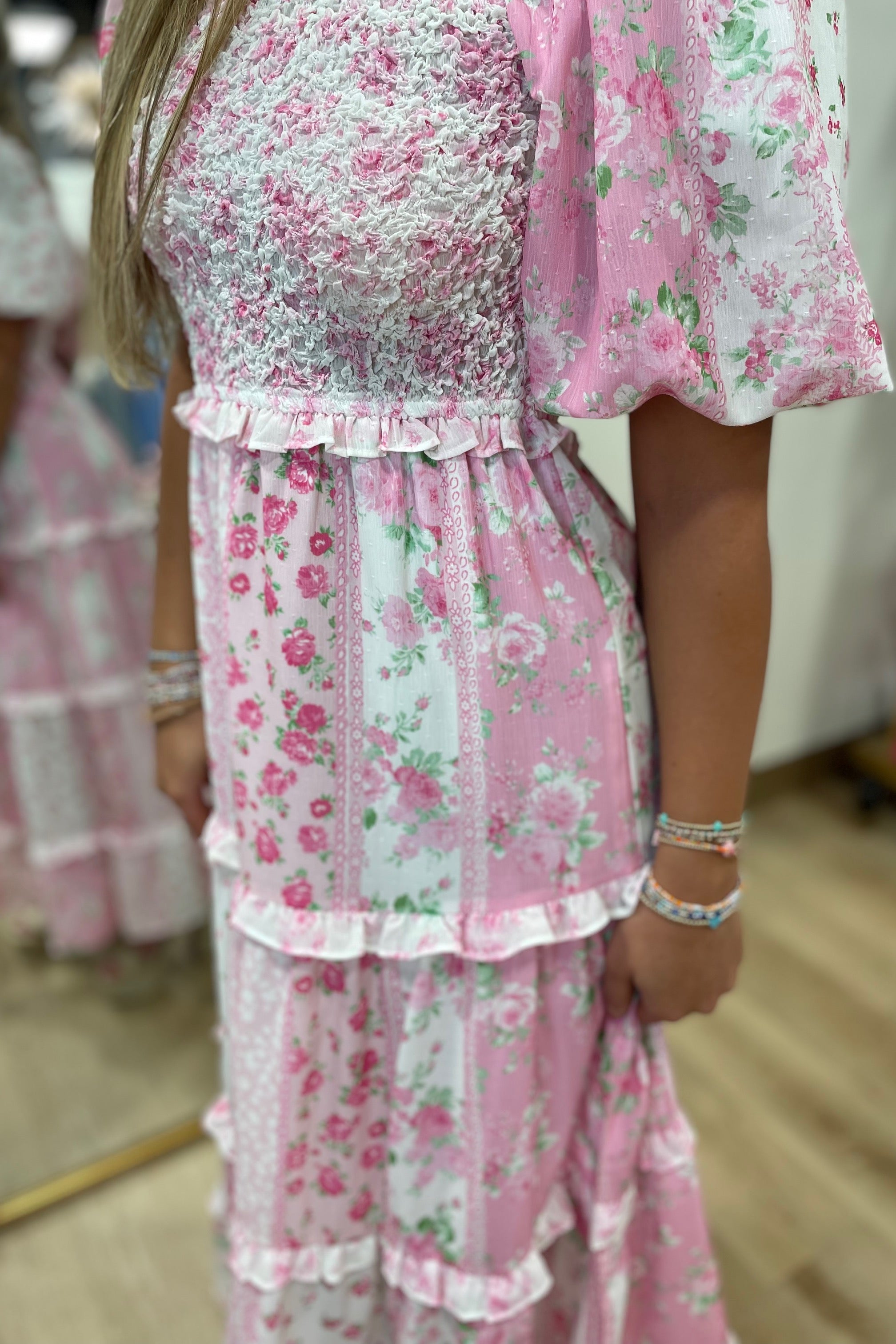 Rose' All Day Floral Patchwork Dress