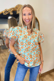 Olivia Jacquard Blouse