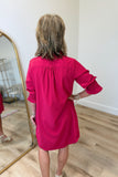 Boho Chic Everywhere Dress Fuchsia