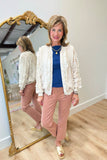 Joh Winette Lace Ruffled Jacket Cream
