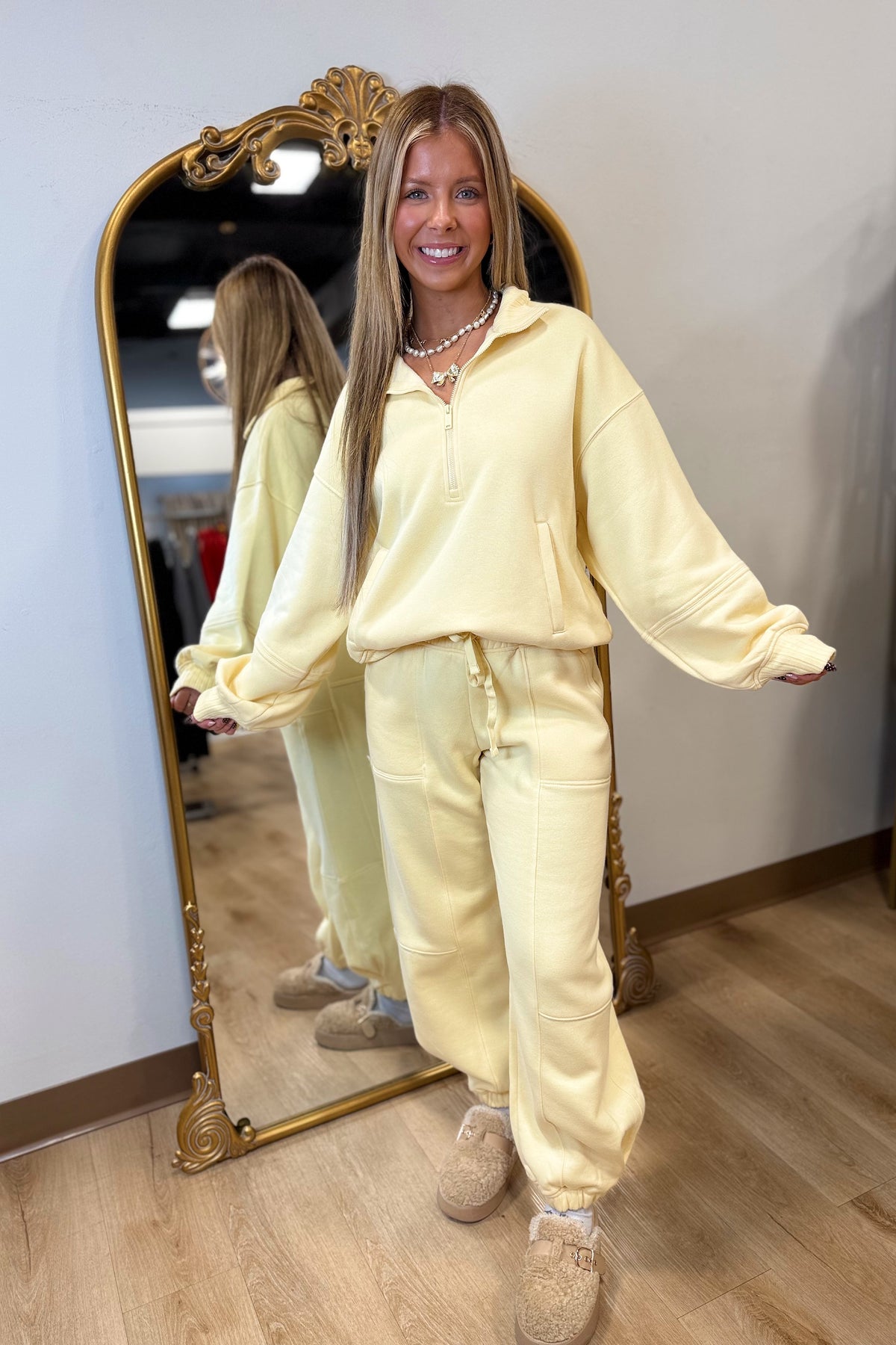 Lemonilla Fleece Quarter Zip Jogger Set