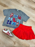 Ole Miss Croquette Graphic Tee Grey