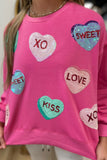 Mary Square Millie Candy Hearts Sweatshirt