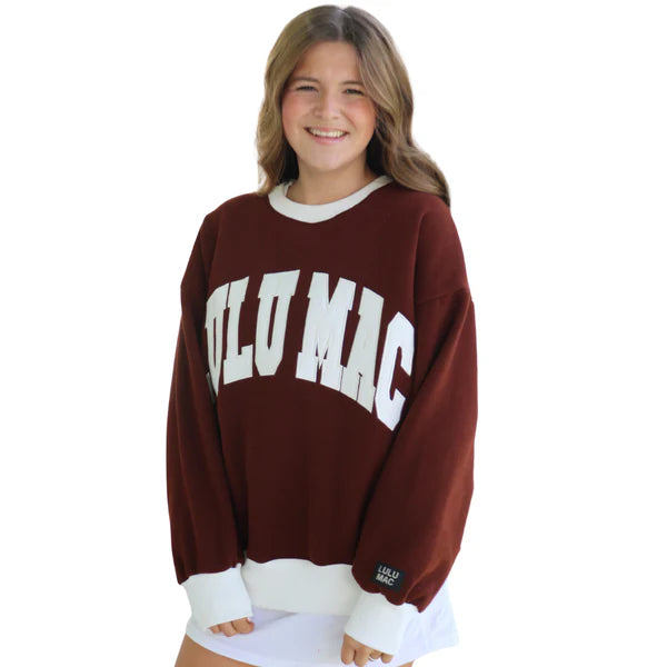 Lulu Mac Sweatshirt Brown w White