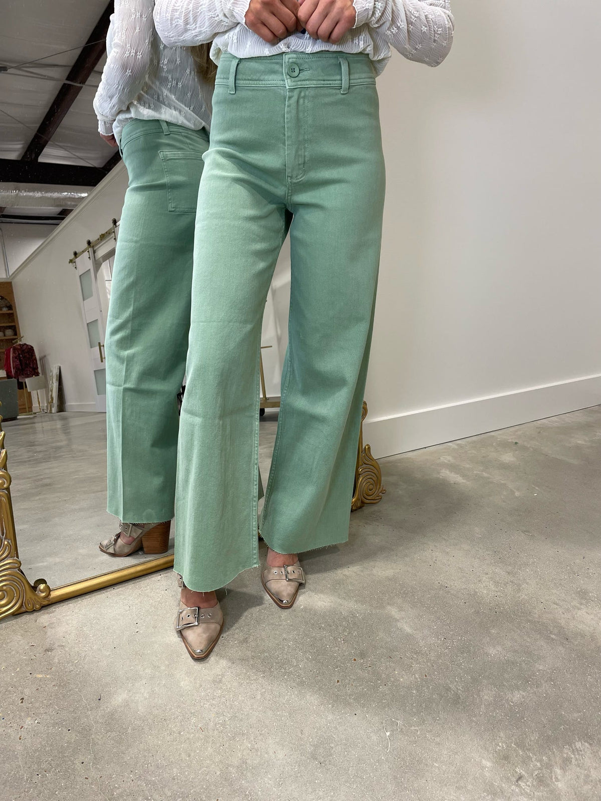 Hug Me Tight Jeans Light Green RESTOCK