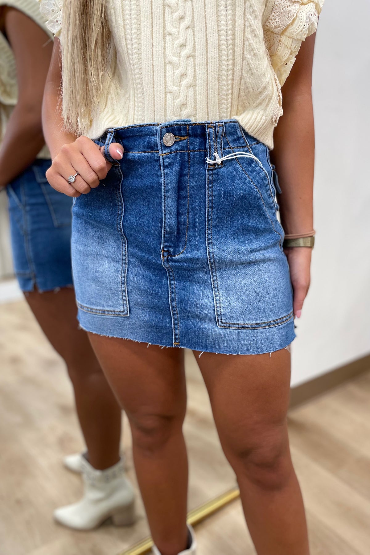 Bayeas Short Denim Skirt Softy