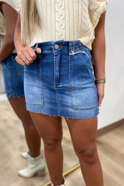 Bayeas Short Denim Skirt Softy