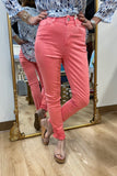 Charlie B Ripped Hem Jean Watermelon