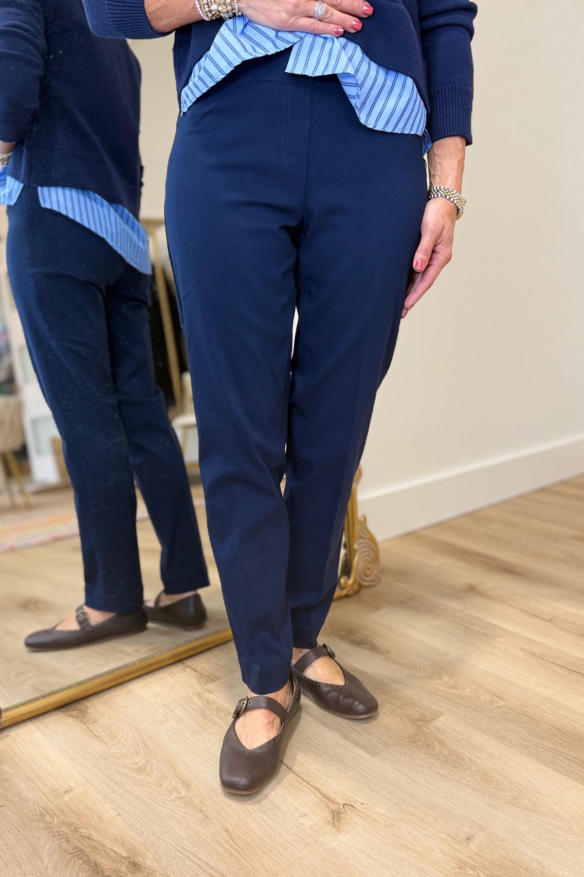 Multiples Pull On Pant Midnight