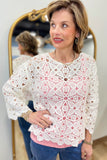 Charlie B Crochet Top White