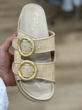 Shushop Lori Platform Sandal Natural Woven