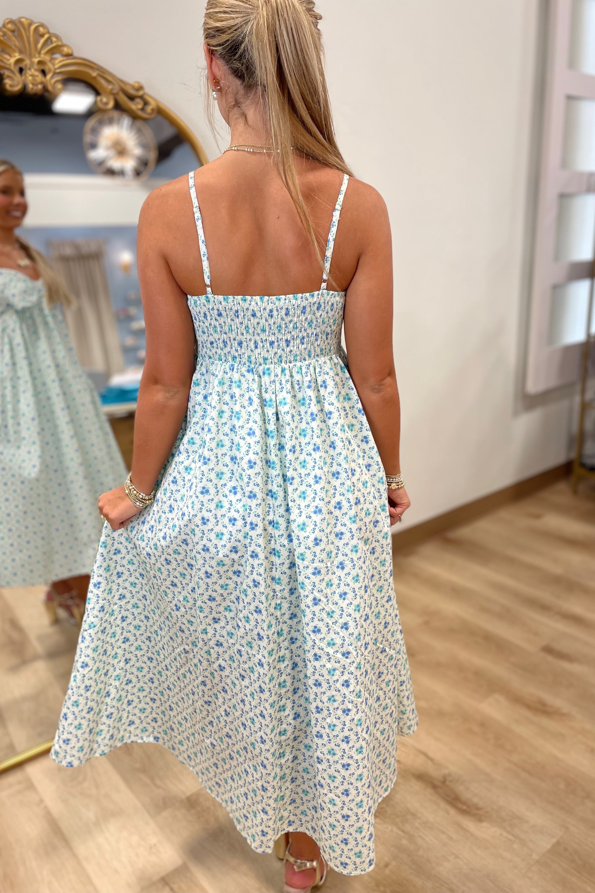 Blue Pansy Dress