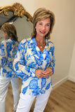 Apny Summer Seas Blouse Blue