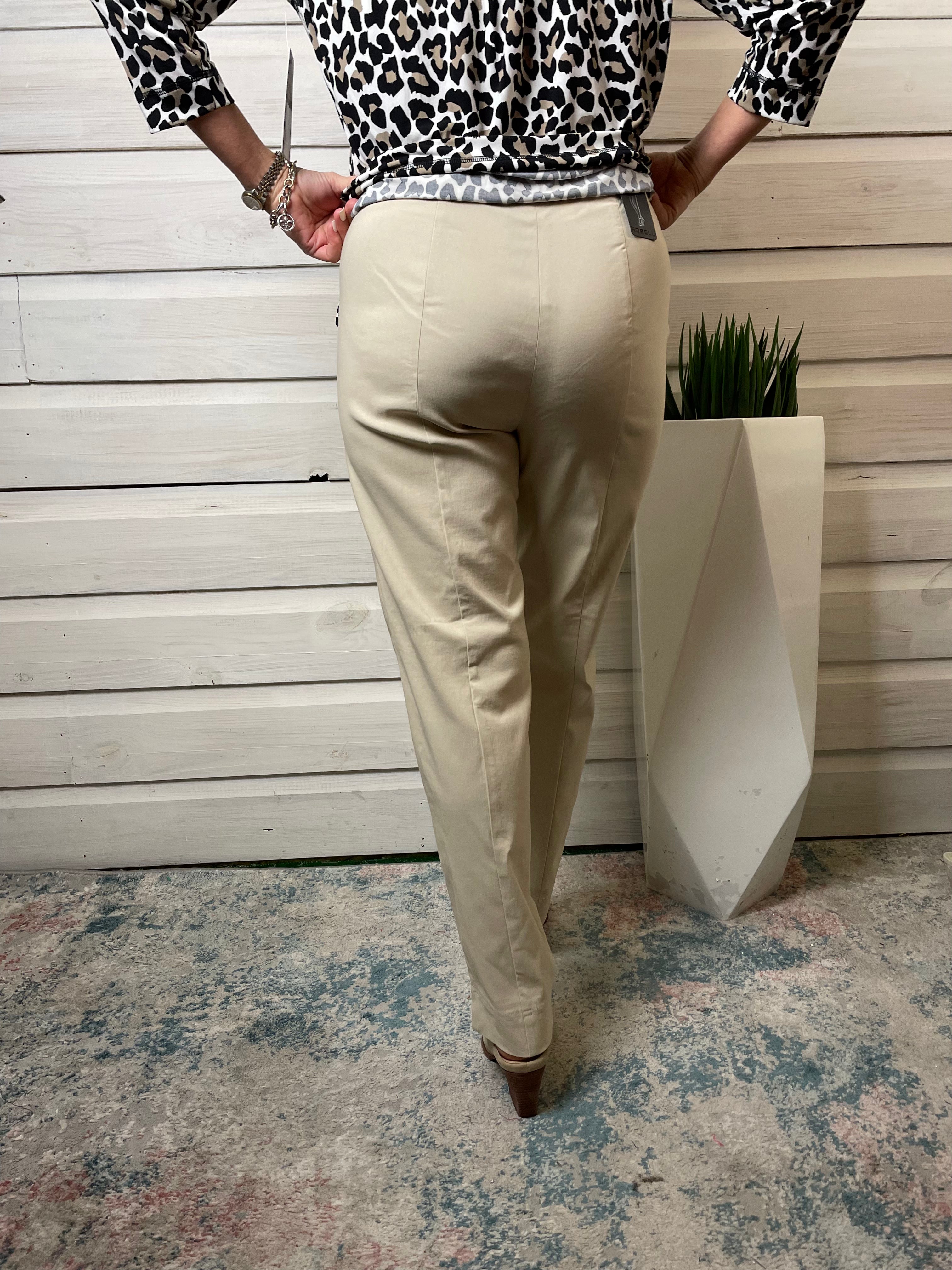 Robell Trousers Marie Khaki Slim Fit