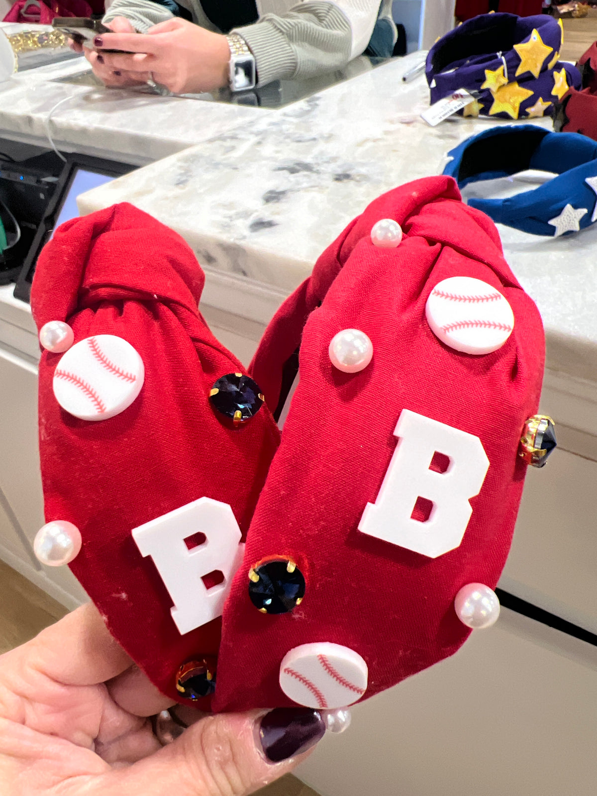 Red B Headband