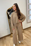 Travel Ready 2 Piece Pant Set Camel