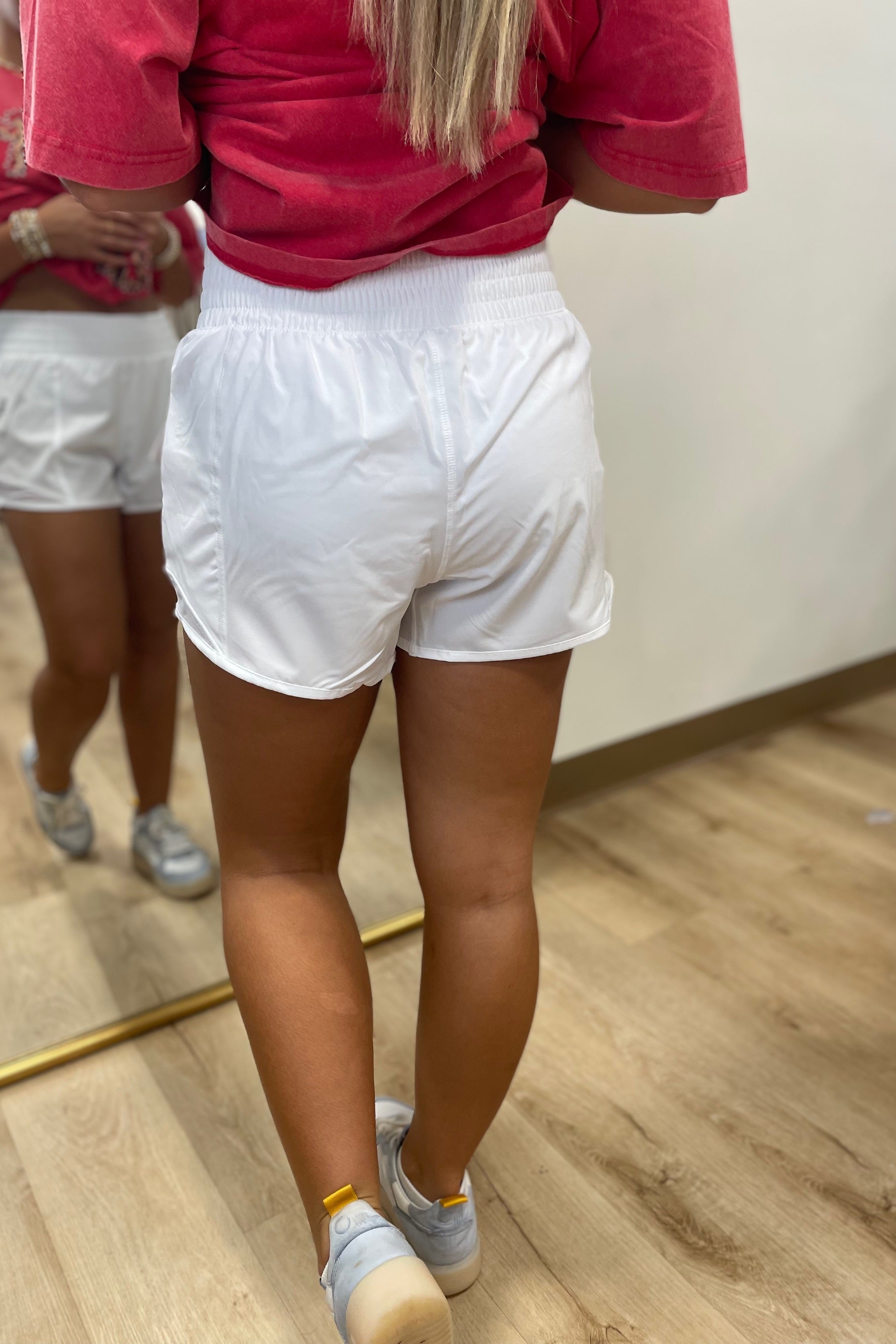 Active Shorts With Mesh White
