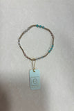 E Newton Gemstone Gold Joy Pattern 3mm Bead Bracelet Hot Mess SS25