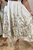 Lavender Grows Self Belted Dress Ivory