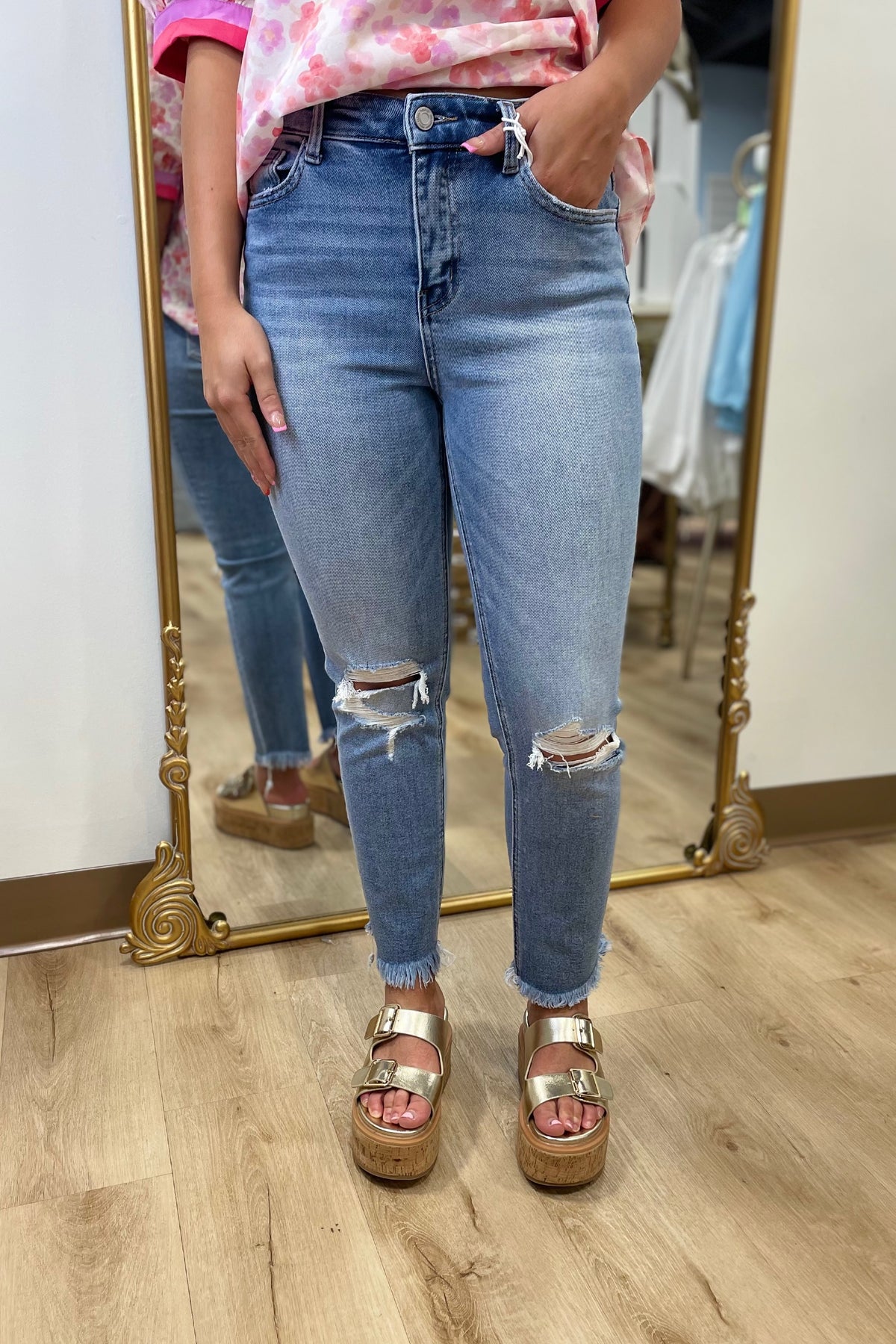 Vervet Jeanne High Rise Stretch Slim Straight